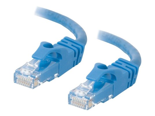 C2G Cat6 Booted Unshielded (UTP) Network Patch Cable - koblingskabel - 30 cm - blå