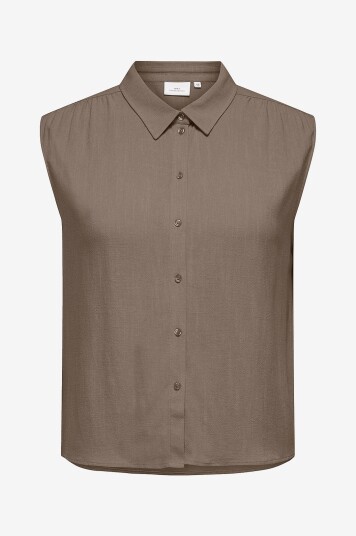 Only Carmakoma Skjorte carSiesta S/L Linen BL Grå