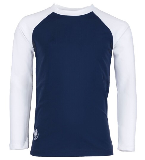 Petit Crabe Blue/White Raglan UV Badegenser 3-4 år
