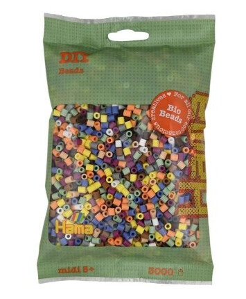 Hama Bio Midi Perler 3000Stk Mix 197 (10 Farver)
