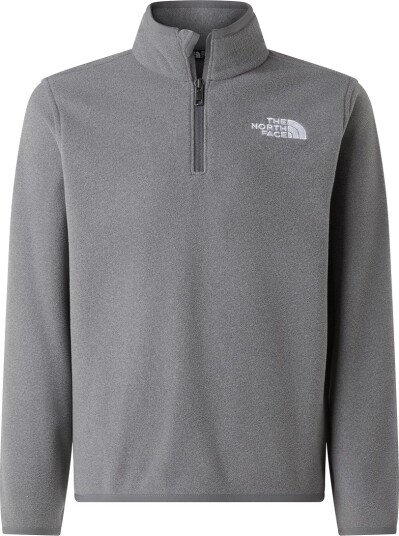 The North Face Teens" Glacier 1/4 Zip Pullover Tnf Mid Grey Heather L