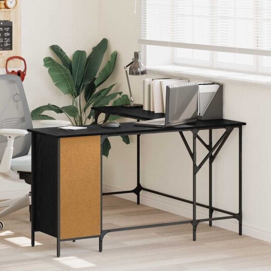 Skrivebord Svart Eik 141 x 141 x 75 cm Konstruert tre Skrivebord Svart Eik 141 x 141 x 75 cm Konstruert tre