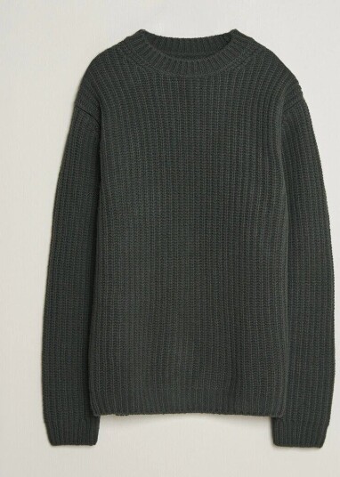 Nudie Jeans Gurry Chunky Knitted Sweater Racing Green