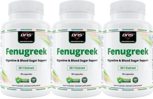 DNS 3 Pack Fenugreek   Bukkehornkløver Ekstrakt   3 X 90 Kapsler