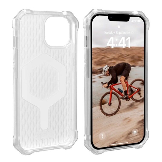 UAG iPhone 14 / 13 UAG ESSENTIAL ARMOR Series Deksel - MagSafe Kompatibel - Frosted Ice - Gjennomsiktig