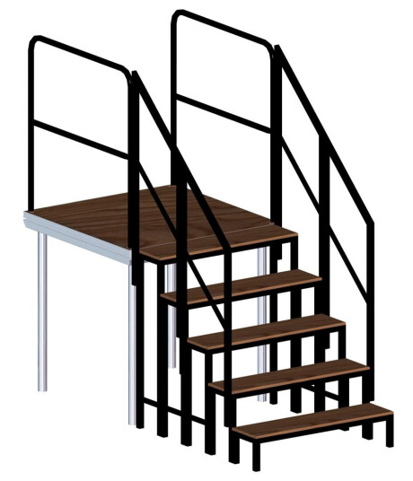 Prolyte Sm-Stair Easystair Modultrapp 60cm, Enkel Trappemodul Prolyte Sm-Stair Easystair Modultrapp 60cm, Enkel Trappemodul