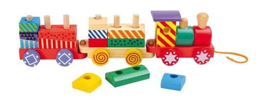 Small Foot Wooden Stacking Blocks Train 16dlg. Small Foot Wooden Stacking Blocks Train 16dlg.