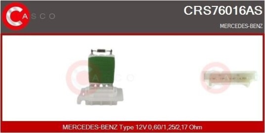 Motstand, kupévifte CASCO CRS76016AS Motstand, kupévifte CASCO CRS76016AS