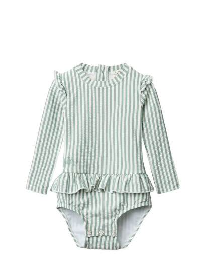 Liewood Sille Baby Seersucker Swimsuit Green 56 Liewood Sille Baby Seersucker Swimsuit Green 56