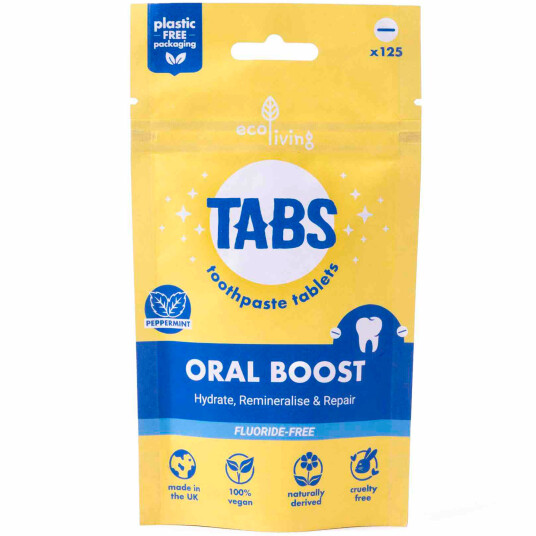 Hydroxyapatit Tannpasta Tabletter ECOLIVING Oral Boost Peppermint Fluorfri 125 stk.