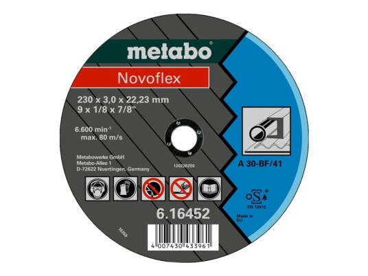 Metabo Novoflex Tf 42 Skjæreplate for Metall og Stål 125mm Grovkorn A30