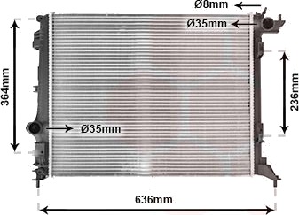 VAN WEZEL 43012711 Radiator motorkjøling