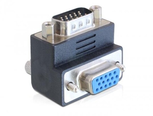 DELOCK VGA Adapter D-Sub15 -> D-Sub15 St/Bu 90° ge