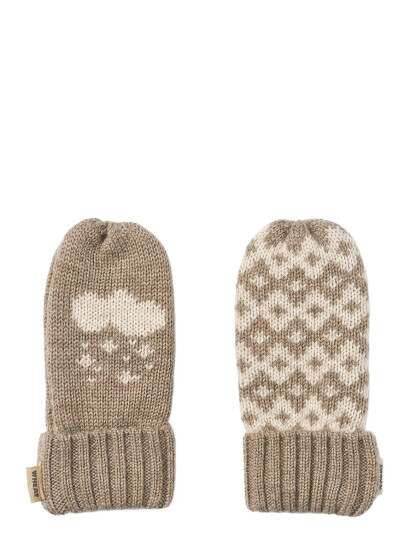 Wheat Jacquard Mittens Towsi - Beige - M