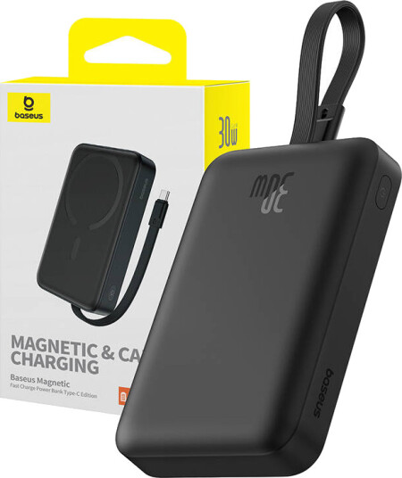 Baseus Magnetisk Powerbank 10000mAh 30W med USB-C - Svart