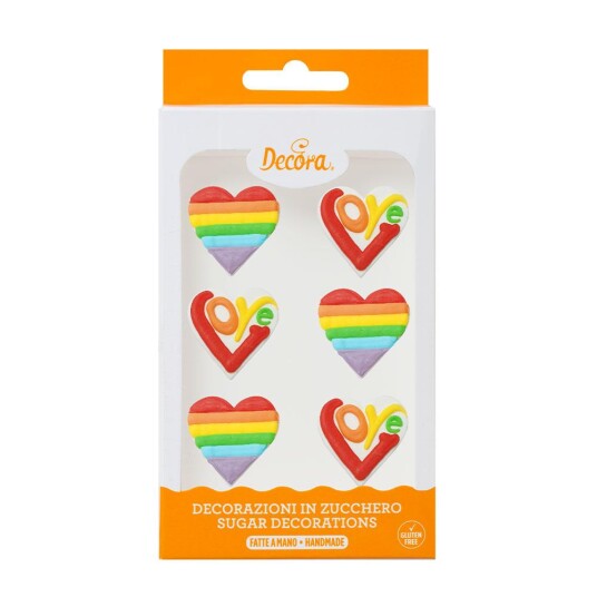 Decora Spiselig Kakepynt Love Pk/6 