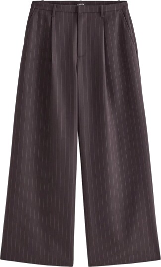 Lindex Wide Trousers With Mid Waist Brown 36