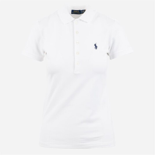 Ralph Lauren Slim Fit Stretch Polo Shirt - White