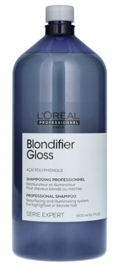 Loreal Blondifier Gloss Sjampo 1500 ml - Lysende og Pleiende for Blondt Hår