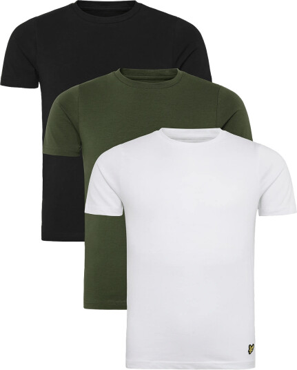Lyle & Scott Loungewear 3 Pack T Shirts Black 170 176