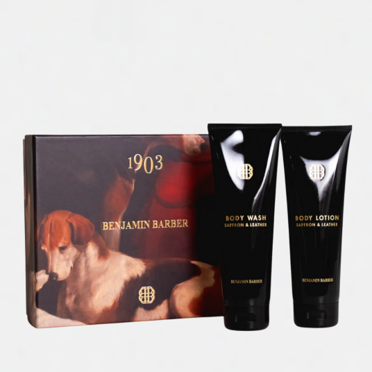 Benjamin Barber Gift Box Saffron & Leather Shower Gel & Body Lotion 2 x 250ml Benjamin Barber Gift Box Saffron & Leather Shower Gel & Body Lotion 2 x 250ml
