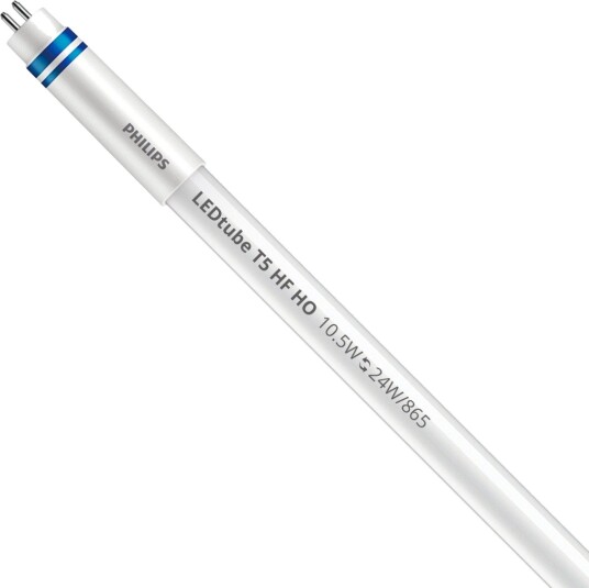 Philips LED Lysrør T5 MASTER Instantfit (HF) High Output 10.5W 1600lm - 865 daglys | 55cm - dimbar - erstatter 24W