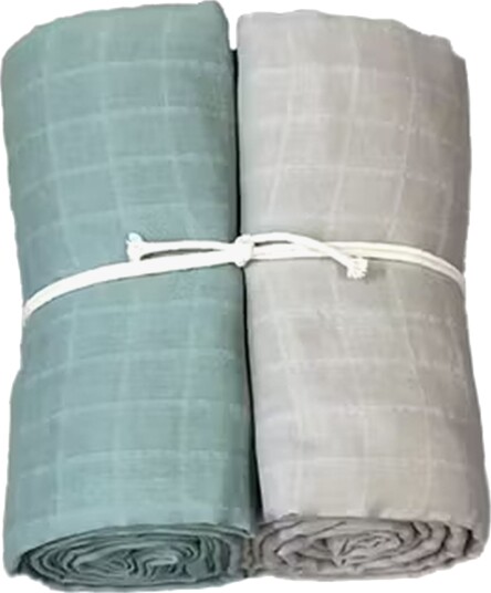 Mini Dreams Musselinteppe 2-pack Grønn/Sand
