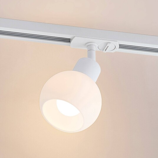 Lindby Linaro skinnespotlight, E14, hvit, 1-fase Lindby Linaro skinnespotlight, E14, hvit, 1-fase