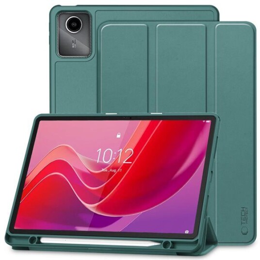 Tech-Protect Lenovo Tab M11 SmartCase Pen Tri-Fold Folio-deksel Grønn