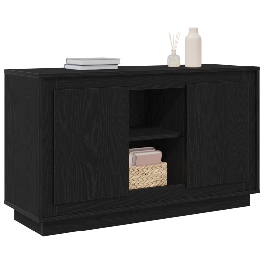 Kommode Svart eik 102 x 35 x 60 cm Konstruert tre Kommode Svart eik 102 x 35 x 60 cm Konstruert tre