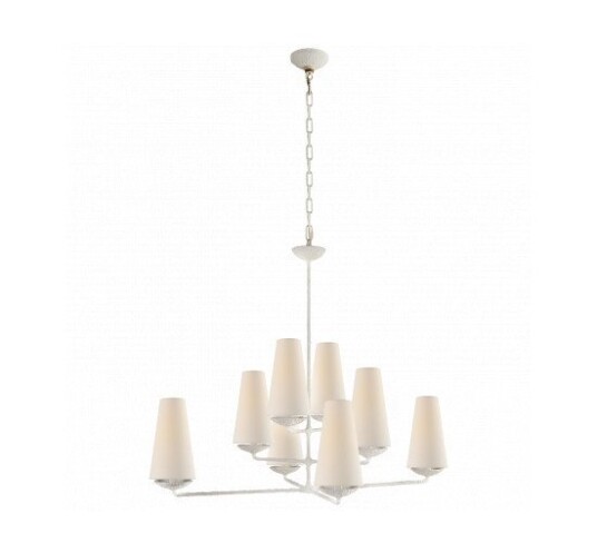 Fontaine Large Offset Chandelier White Fontaine Large Offset Chandelier White