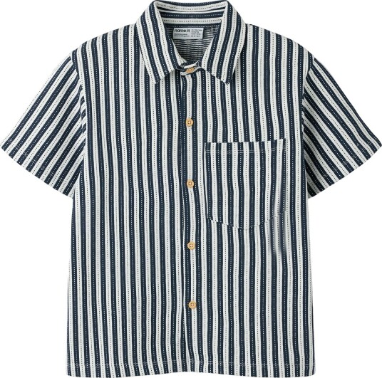 Name It Nkmjax Ss Nreg Shirt Navy 122 128