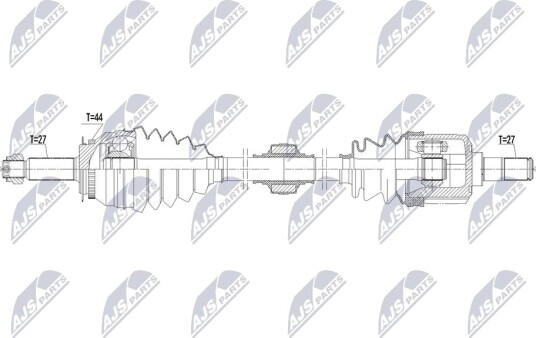 NTY NPW HY 675 Drivaksel