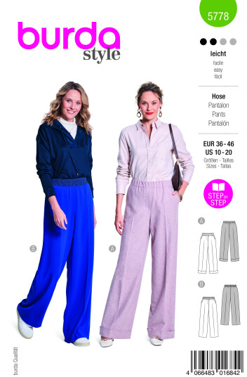 Burda 5778 - Bukse EUR: 36-46 US: 10-20