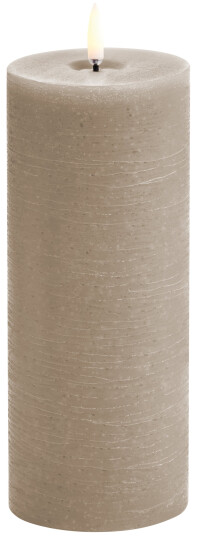 Uyuni LED pillar melted candle Sandstone Rustic 7,8x20 cm UL-PI-SAM78020