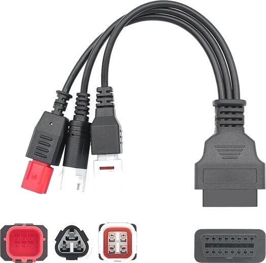 ODBII Adapter - Honda / Yamaha 3i1 OBDII Hunn til 3 Pin+4 Pin+6 Pin
