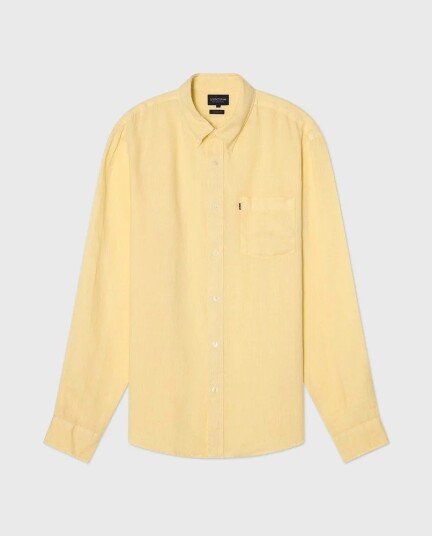 Lexington Clothing Casual Linen B.d Shirt   Yellow   XL