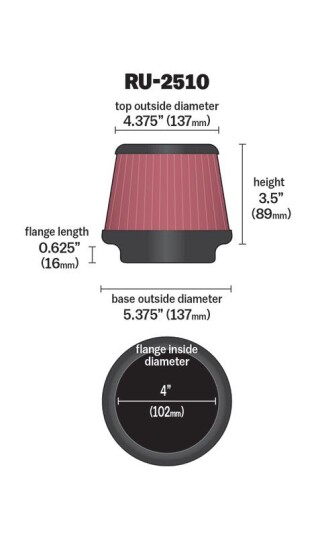 Sportluftfilter K&N Filters RU-2510