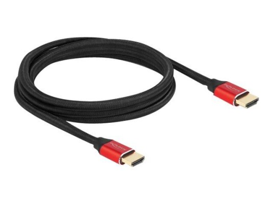 Delock HDMI-kabel 2 m Ultra High Speed med Trippel Beskyttelse Svart