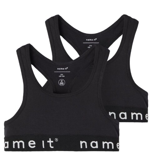 Name It 2-pack Nkfshort Bralett til Barn - Svart - 158-164