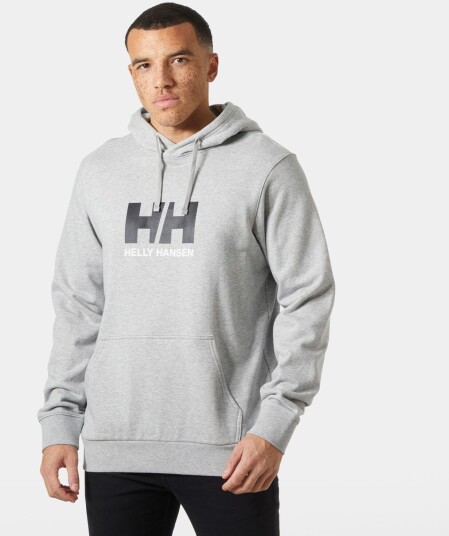 Helly Hansen HH Logo Hoodie Herre Grå S Helly Hansen HH Logo Hoodie Herre Grå S