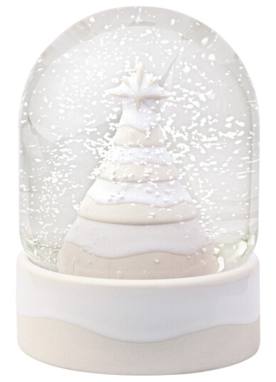 Villeroy & Boch Winter Glow snøkule Ø 11 cm Hvit-beige
