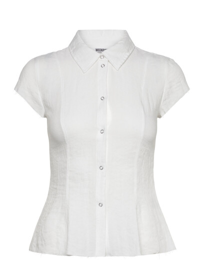Weekday Fitted Shirt Top - White - 40