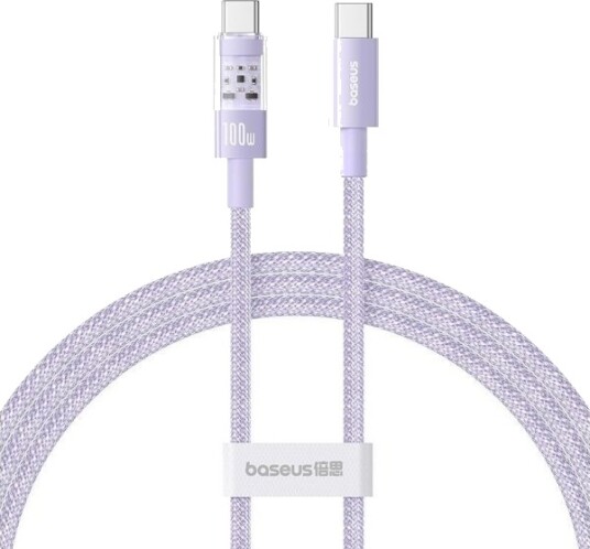Baseus Gem Usb-C Til Usb-C-Kabel 100W 5A 1 M Lilla P10373000511-00