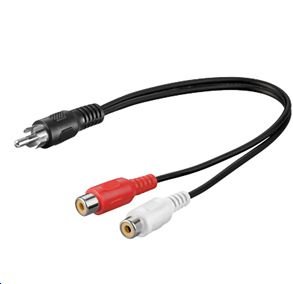 Microconnect 2x RCA Lydsplitter 0,2 m Hunn-Hann