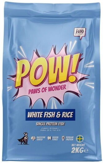 POW! Hundemat med Hvit Fisk & Ris 2 kg - Veterinærfôr POW! Hundemat med Hvit Fisk & Ris 2 kg - Veterinærfôr