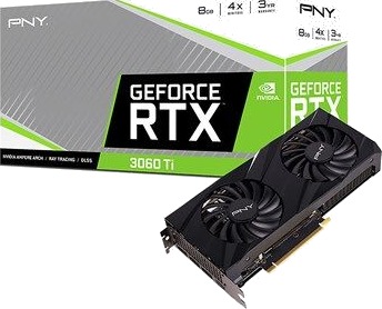 PNY GeForce RTX 3060 Ti 8GB VERTO Dual Fan LHR - 8GB - Grafikkort
