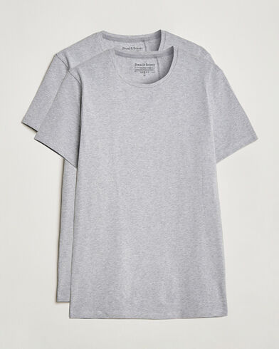 Bread & Boxers 2-Pack Crew Neck Tee Grey Melange