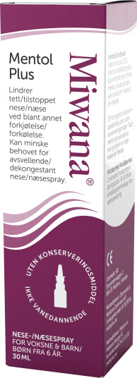 Miwana Mentol Plus 35% Nesespray 30 ml Miwana Mentol Plus 35% Nesespray 30 ml