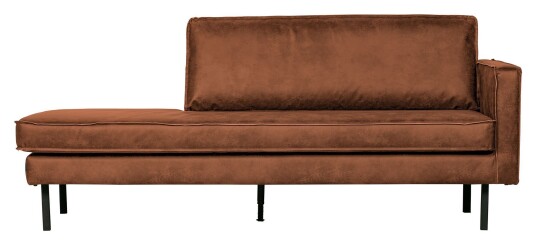 BePureHome Rodeo Daybed høyrevendt - Cognac Øko-lær